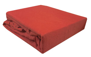 Flannelette Fitted Sheet 18" Red - Thermal Extra Deep Box
