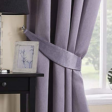 Load image into Gallery viewer, Sateen Mauve - Pencil Pleat Woven Blackout Curtains Lilac
