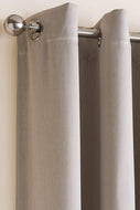 Sateen Natural - Eyelet Woven Blackout Curtains Taupe Mink