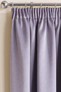 Sateen Mauve - Pencil Pleat Woven Blackout Curtains Lilac
