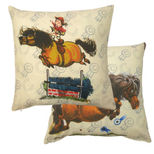 Load image into Gallery viewer, Thelwell &#39;Antics&#39; - Cushion Covers Cartoon Pony Horse
