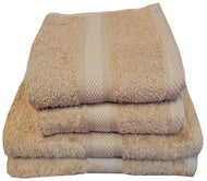 500 GSM Latte - 100% Cotton Towels Bubble Border Brown