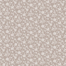 Load image into Gallery viewer, PVC Rosita Flower Taupe - Wipe Clean Table Cloth Floral Vine Leaf Beige White
