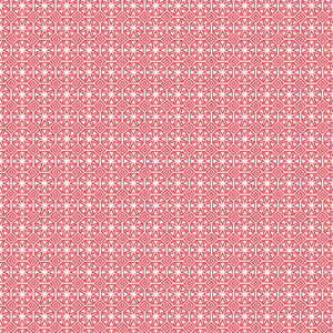 PVC Geo Star Coral - Wipe Clean Table Cloth Geometric Tile Salmon Pink