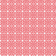 PVC Geo Star Coral - Wipe Clean Table Cloth Geometric Tile Salmon Pink