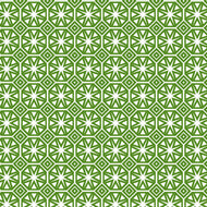PVC Geo Star Green - Wipe Clean Table Cloth Geometric Tile Print