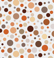 PVC Multi Polka Natural - Wipe Clean Table Cloth Spots Brown Tan Mink Grey Beige
