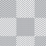 PVC Chevron Check Silver - Wipe Clean Table Cloth Grey Metallic Effect