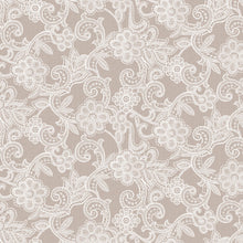 Load image into Gallery viewer, PVC Fleur Lace Natural - Wipe Clean Table Cloth Printed Floral Net Beige Mink
