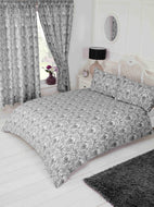 Annette Black - Duvet Cover Set Floral Damask