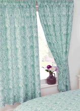 Load image into Gallery viewer, Annette Duckegg - 66x72&quot; Curtains Floral Damask Green
