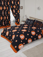 Bitcoin - Duvet Cover Set Cryptocurrency Eat Sleep Mine Repeat Black Orange