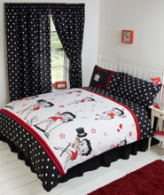 Load image into Gallery viewer, Betty Boop &#39;Super Star&#39; - 66x72&quot; Curtains Polka Dot Black
