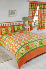Load image into Gallery viewer, Daisy Check Citrus - Duvet Cover Set Flower Check Yellow Green Orange
