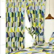 Geo Patchwork Lime - 66x72