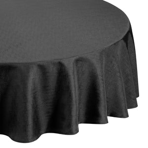 Linen Look Black - Slubbed Table Cloth Range