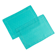 Load image into Gallery viewer, Linen Look Teal - Slubbed Table Cloth Range
