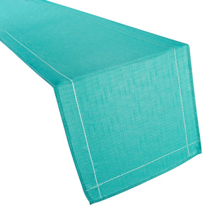 Linen Look Teal - Slubbed Table Cloth Range