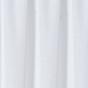 Linen Look White - Voile Panel Textured Slubbed Effect