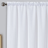 Linen Look White - Voile Panel Textured Slubbed Effect