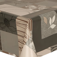 PVC Mod Leaf - Wipe Clean Table Cloth Slate Patchwork Flower Dandelion Stripes