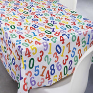 PVC Numbers - Wipe Clean Table Cloth Novelty Kids Multi On White