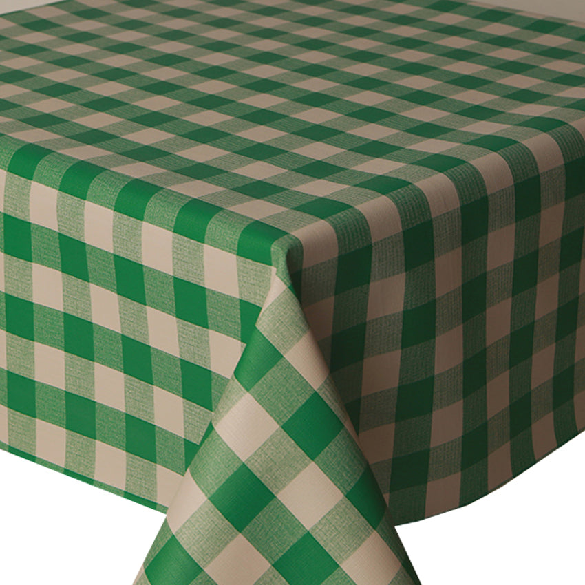 PVC Picnic Green - Wipe Clean Table Cloth Gingham Check