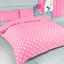 Load image into Gallery viewer, Polka Dot Pink - Duvet Cover Set White Spots
