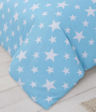 Load image into Gallery viewer, Stars Duckegg Blue White - Duvet Cover Set
