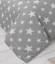 Load image into Gallery viewer, Stars Grey White - Duvet Cover Set
