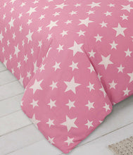 Load image into Gallery viewer, Stars Pink White - Duvet Cover Set

