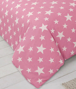 Stars Pink White - Duvet Cover Set
