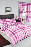 Stanford Mauve - Duvet Cover Set Chevron Check Purple Lilac Red