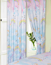 Load image into Gallery viewer, Unicorns - 66x72&quot; Curtains Rainbows Clouds Horse
