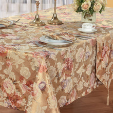 Load image into Gallery viewer, Anastasia Gold - Table Cloth Range Jacquard Floral
