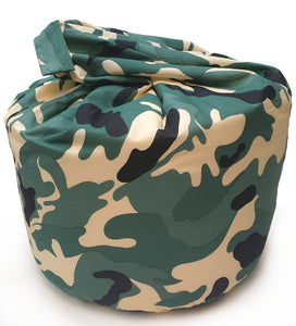 Camo Green - Bean Bag Army Camouflage Khaki Beige Black