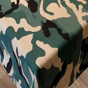 Fitted Sheet Camo Green - Army Camouflage Khaki Beige Black