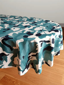 Camo Green - Table Cloth Range Army Camouflage Khaki Beige Black