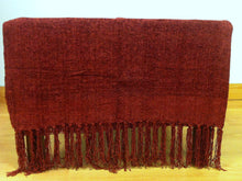 Load image into Gallery viewer, Plain Chenille Red Throw 130cm x 180cm - Soft Tasselled
