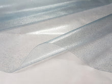 Load image into Gallery viewer, PVC Glitter Blue On Clear - Wipe Clean Table Cloth
