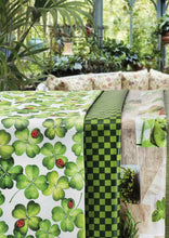 Load image into Gallery viewer, PVC Clover - Wipe Clean Table Cloth Dots Irish Luck Ladybird Green Red
