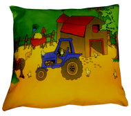 Farmyard Friends - Cushion Cover Tractor Barn