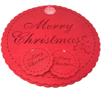 Load image into Gallery viewer, Merry Xmas Red Felt - Christmas Table Range, Cutlery Set, Runner, Coasters, Placemats
