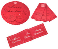 Merry Xmas Red Felt - Christmas Table Range, Cutlery Set, Runner, Coasters, Placemats