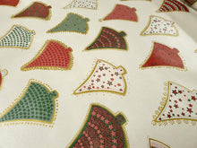 Load image into Gallery viewer, PVC Festive Trees Red - Wipe Clean Table Cloth Xmas Stars Green Gold
