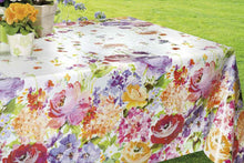 Load image into Gallery viewer, PVC Floral Border - Wipe Clean Table Cloth Watercolour Flowers
