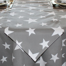 Load image into Gallery viewer, Stars Grey White - Table Cloth Range
