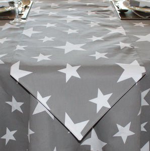 Stars Grey White - Table Cloth Range