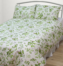 Load image into Gallery viewer, Herbs - Duvet Cover Set Country Cottage Cotton Garden Flowers Green Sage Thyme Mint Rosemary
