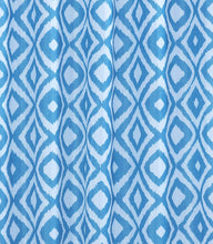 Load image into Gallery viewer, Ikat Blue - Shower Curtain &amp; Ring Set Geo Diamond White

